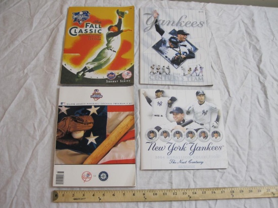 Lot of New York Yankees Programs and 2004 Medallion Collection Booklet, 4 lbs