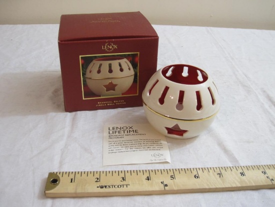 Lenox Seasonal Brites Jingle Bell Votive Candle Holder in Original Box, 9 oz