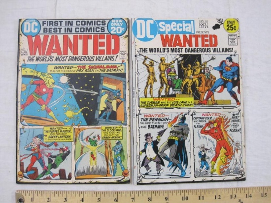 Two Issues of WANTED: The World's Most Dangerous Villains! No. 1 (August 1972) and DC Special