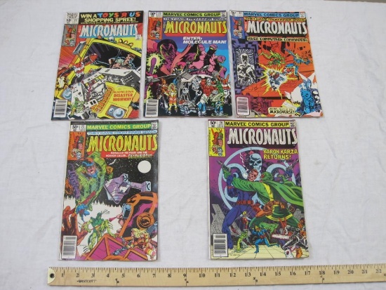 Five The Micronauts Comics Books Issues No. 22-26 (October 1980-February 1981), Marvel Comics Group,