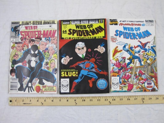 Three Annual Web of Spider-Man Comic Books No. 3 (1987). No. 4 (1988) and No. 5 (1989), Marvel,