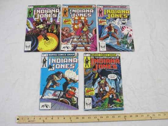 Five Issues of The Further Adventures of Indiana Jones Comic Books including #2, 4, 5, 6, 7 from