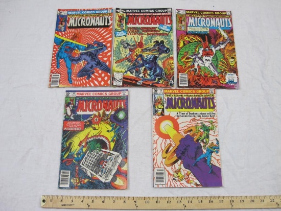 Five The Micronauts Comics Books Issues No. 27-31 (March -July 1981), Marvel Comics Group, comics