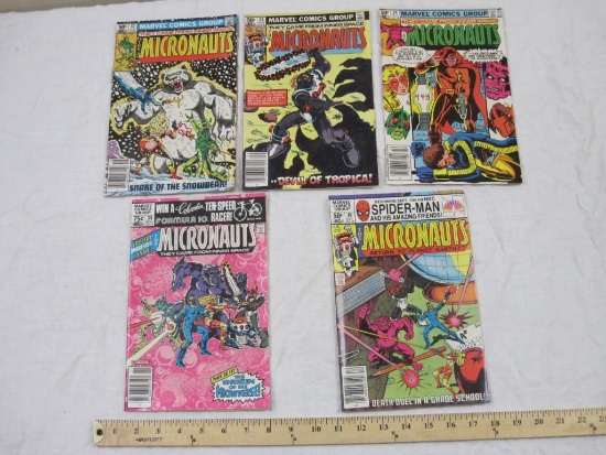 Five The Micronauts Comics Books Issues No. 32-36 (August-December 1981), Marvel Comics Group,