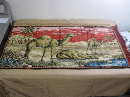 Decorative camel tapistry, approximately 40" x 20"