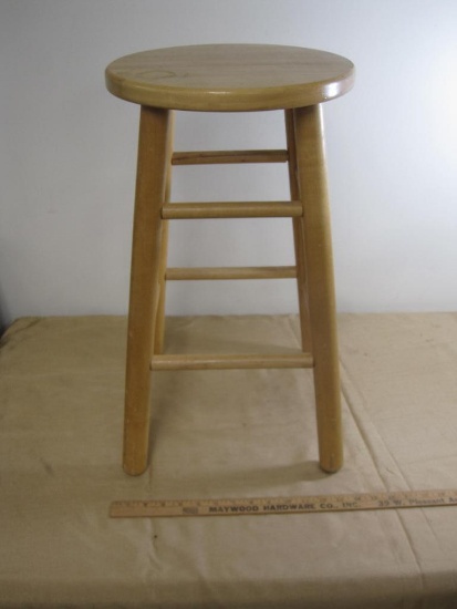 Sturdy wooden stool, approximately 23" tall