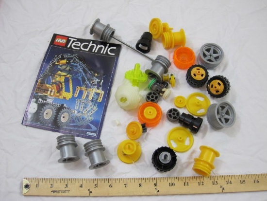 Lot of Plastic Wheels from Assorted Fisher Price Trio/Construx Sets, see pictures for included