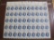 Full sheet of 50 1978 15 cent George M. Cohan US postage stamps, Scott # 1756