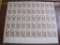 Full sheet of 50 1961 4 cent Naismith - Basketball US Postage Stamps, Scott # 1189