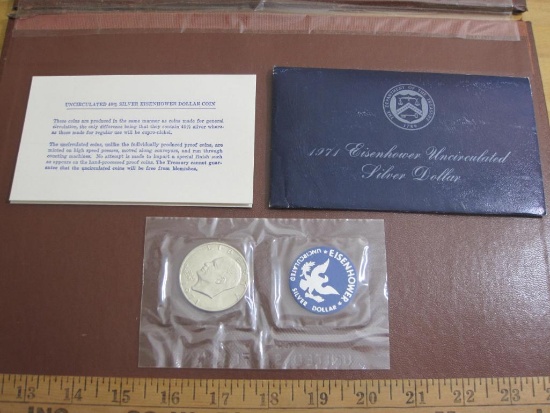 1971 Eisenhower Uncirculated 40 percent Silver Dollar