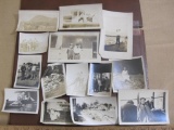 Lot of more than one dozen vintage black & white photographs including family photos, scenery photos