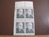 Block of 4 1973 Harry S. Truman 8 cent US postage stamps, #1499