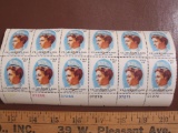 Block of 12 1976 Clara Maass 13 cent US postage stamps, #1699