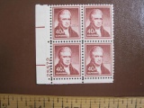 Block of 4 1955 John Marshall 40 cent US postage stamps, #1050