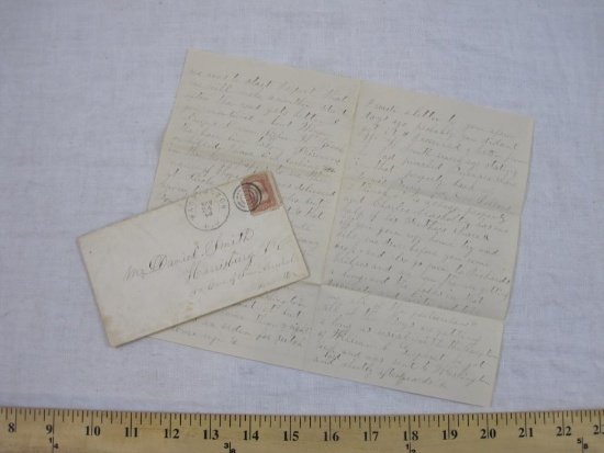 Antique Correspondence Army Letter To Head Quarters 1st Division 2nd Army Corps November 25 1868