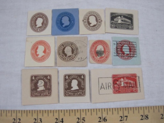 Lot of Embossed Envelope Cut Bust and Mount Vernon US Postage Stamps