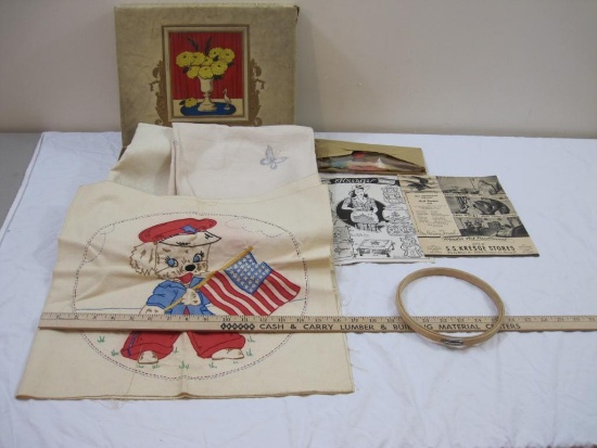 Vintage Needlework Set, Kresge Fall and Winter Seasons 1942, 1 lb 12 oz