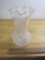 Ornate Glass Vase w/ Intricate Etching Design, 10.5