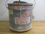 Vintage Old Pal Floating Metal Minnow Bucket For Holding Fishing Bait