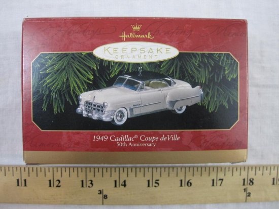 1949 Cadillac Coupe deVille 50th Anniversary Hallmark Keepsake Ornament, in original box, 1999, 7 oz