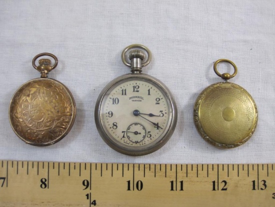 Ingersoll Yankee Stopwatch and Two Vintage Watch Cases, AS IS