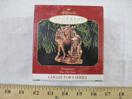 Prospector The Old West Collector's Series Hallmark Keepsake Ornament, in original box, 1999, 4 oz