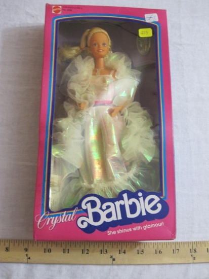 Crystal Barbie Doll, sealed, Mattel Inc 1983, see pictures for condition of box, 10 oz
