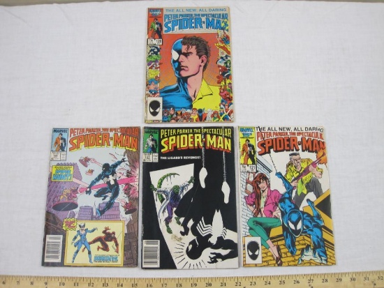 Four Comic Books Issues of Peter Parker, The Spectacular Spider-Man Nos. 120 (November 1986), 121