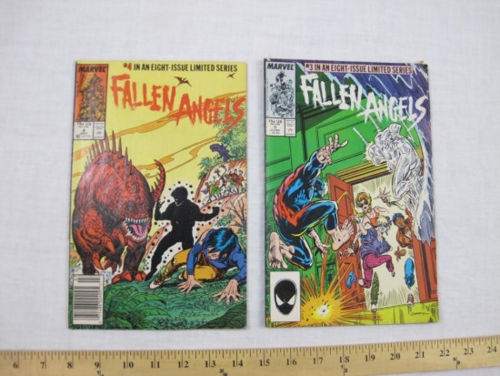 Two Fallen Angels Comic Books No. 3 & 4 in an Eight-Issue Limited Series, June & July 1987, Marvel