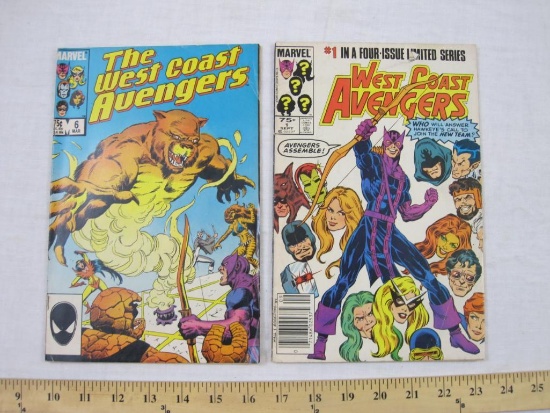 Two West Coast Avengers Comic Books #1 in a Four-Issue Limited Series (September 1984) and No. 6