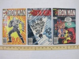 Three Bronze Age Iron Man Comic Books Nos. 181, 182 & 191 April 1984-February 1985, comics have some