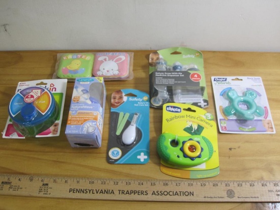 Lot of Child Care Items, New in the Package, including: Nail Care Set, Miniature Camera, Snack