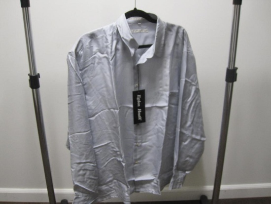 Three Gray Button-Down XL Men's 100% Silk Shirts