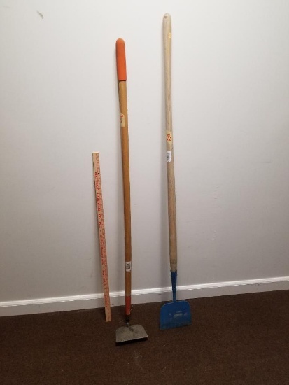 Pair of Garden Tools, 1 Hoe and 1 Ice Chipper