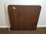 Card Table w/ Woodgrain Top, 35