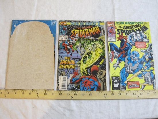 Three The Amazing Spider-Man Comic Books including nos. 351, 399 and 400, September 1991-April 1995,