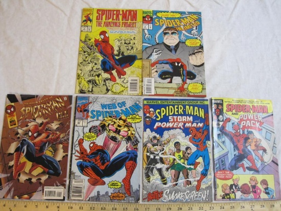 Lot of 6 Spider-Man Comic Books including Spider-Man and Power Pack no. 1, Spider-Man The Arachnis