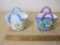 Lot of Two Ceramic Easter Baskets