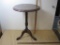 Small Round Wooden Table, 15 inches in diameter, 21.5 inches