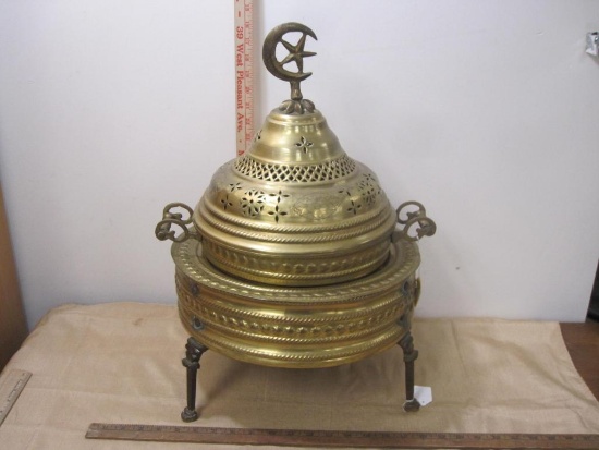 Brass Incense Burner/Brazier, approx 22 inches tall and 16 inches in diameter