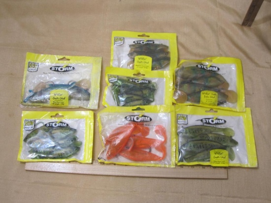 Assorted Storm Wild Eye Swim Shad and Rubber Baits