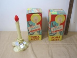 Three Noma Lite Electric Candles, two in original boxes