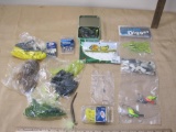 Lot of Assorted Rubber Bait Hooks, Lures, Leadheads