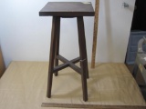 Small Wooden Plant Stand, 10 x 10 inches x 22inches tall