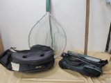 Eagleclaw Fishing Fanny Pack, Kwikdraw Tackle Storage System Belt and Large Fishing Net