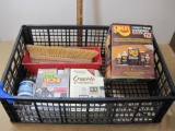 Lot of Stone Fleck, Crackle paint, woode refinishing kit, comes with plastic bin