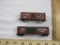 Two N Scale Train Cars including Bachmann Rock Island 41' Box Car and Atlas Southern Rail 50' Box