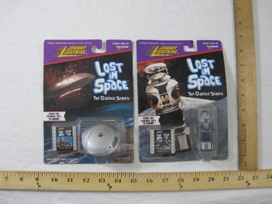 Two SEALED Johnny Lightning Lost in Space Vehicles including Jupiter 2 and Robot B-9, 1998 Playing