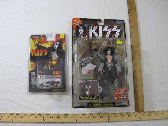 Two SEALED KISS Collectibles including Johnny Lightning KISS Gene Simmons Die-cast Car and McFarlane