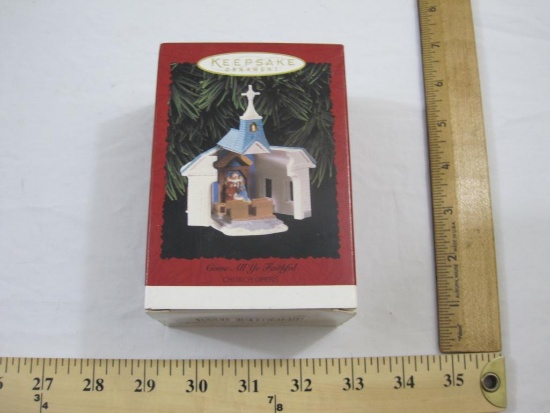 Come, All Ye Faithful Church Opens Hallmark Keepsake Ornament, in original box, see pictures for